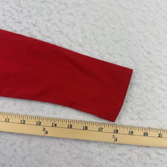 Christmas Shirt Womens Medium M Red Santa Claus Presents Long Sleeve Holiday - Picture 9 of 12